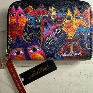 Laurel Burch Multicolor Cat Design Wallet